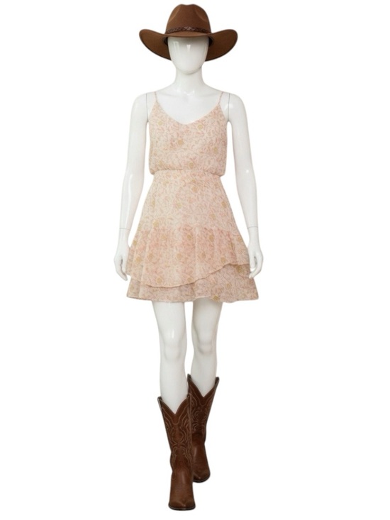 Peach Love California Dresses & Skirts - Peach love California Smock waist floral mini dress S M L